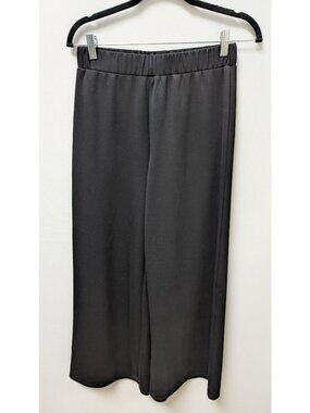 Divided H&M Black Elastic-Waist Wide-Leg Lounge Pants